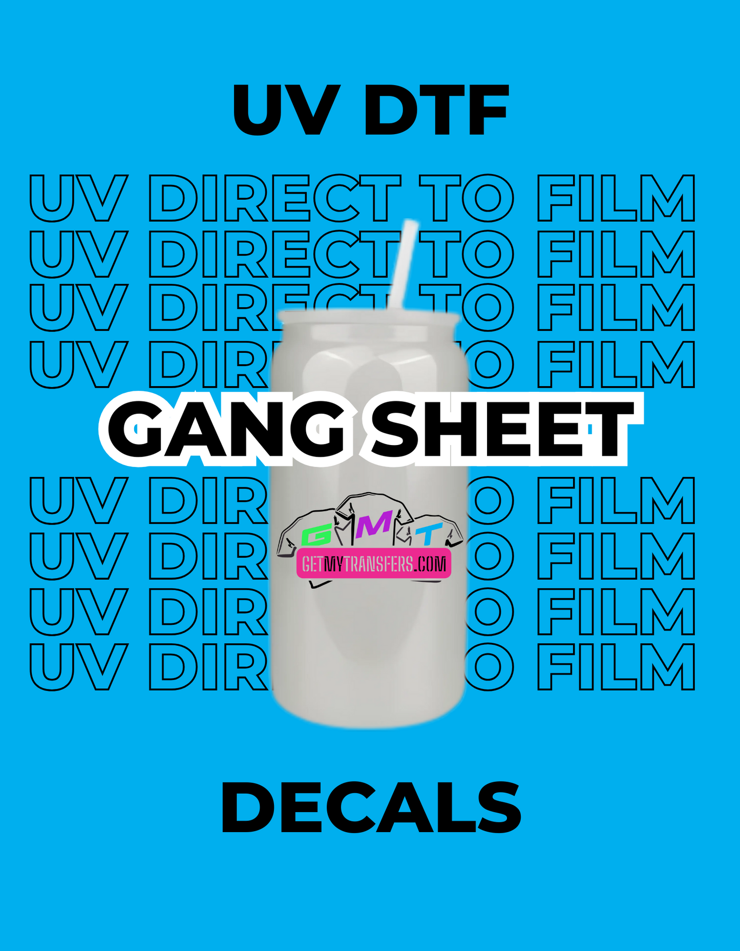 UV DTF Decals - Gang Sheet (Upload You Print Ready Gang Sheet)