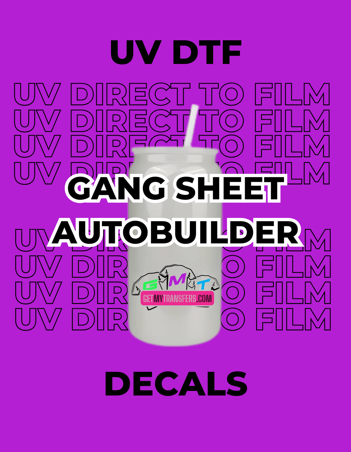 UV DTF Decals - Gang Sheet Auto Builder (Builds Gang Sheet for You)